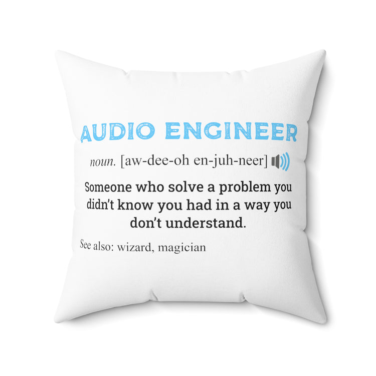 Novelty Soundman Recordist Technologist Auditory Audial Spun Polyester Square Pillow