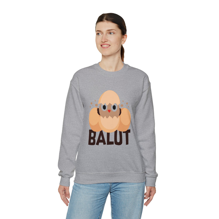 Funny Prideful Filipino Balut Illustration Philippines Balut Unisex Crewneck Sweatshirt