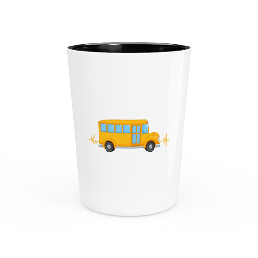 Novelty Heartbeats Students Transportation Motorbus Shuttle Academy Shot Glass