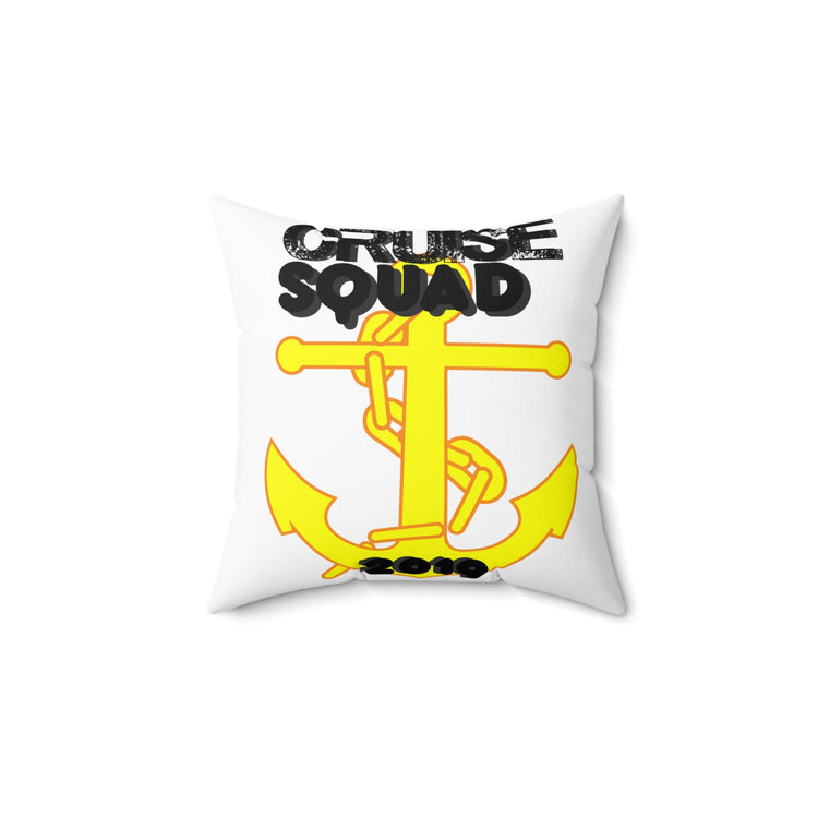 Funny Novelty Cruise Squad Retro Vintage Cruise Squad Spun Polyester Square Pillow