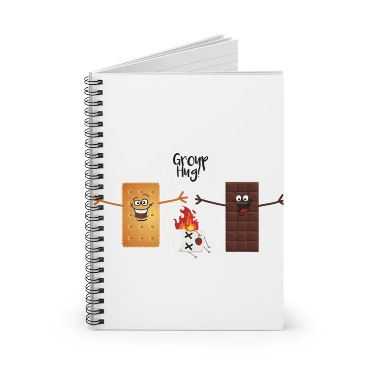 Funny Group Hug Smores Chocolate Marshmallow Spiral Notebook - Ruled Line
