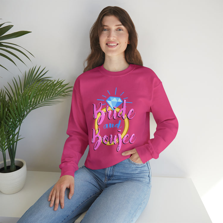 Humorous Drinking Bride Sarcastic Engagement Bridal Spouses Unisex Crewneck Sweatshirt