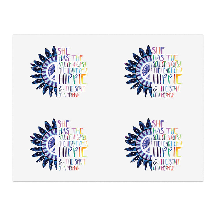 She Has The Soul Of Gypsy Heart Of Hippie Spirit Sticker Sheets