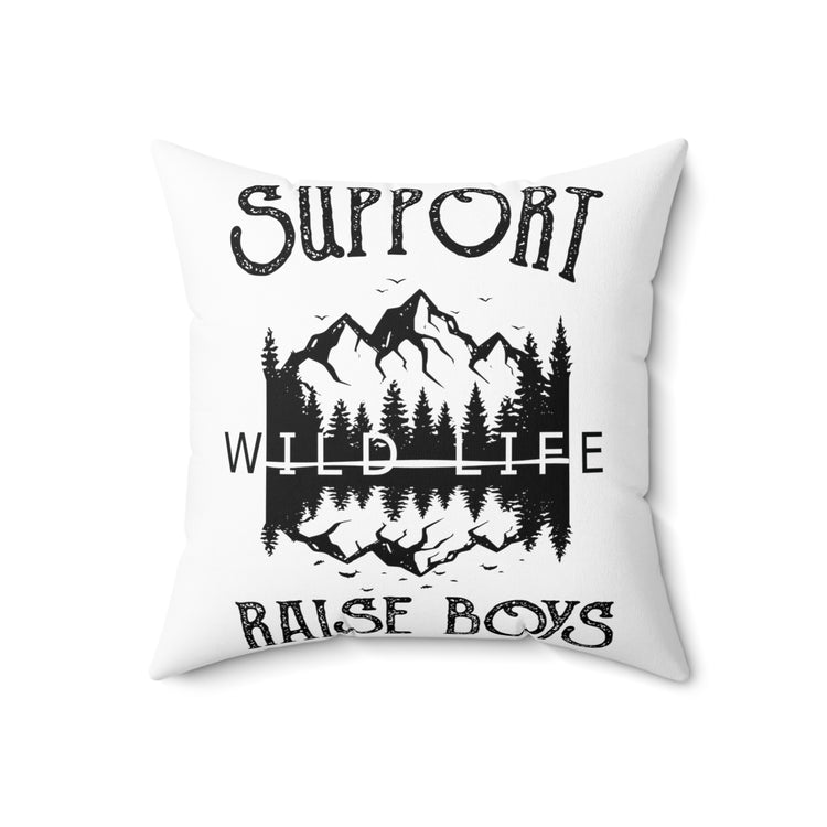 Motivational Supporting Mommas Vintage Statements Spun Polyester Square Pillow