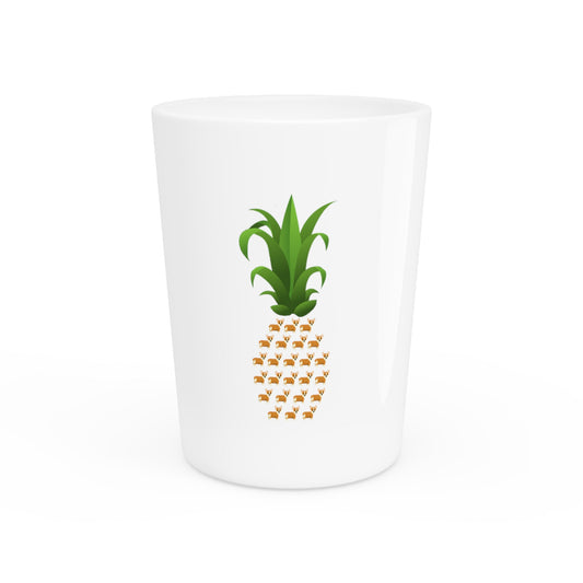 Summer Tropical Pineapples Fruit Tee Shirt Gift | Cute Pembroke Welsh Corgi Dogs Pineapple Men Women T Shirt Shot Glass