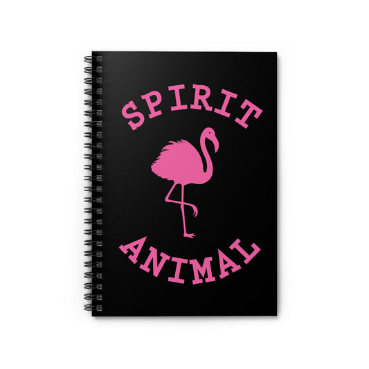 Spirit Animal Flamingo Bird Lover Gift Spiral Notebook - Ruled Line