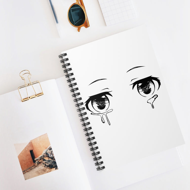 Anime Eyes Kawaii Cute Eyes Spiral Notebook - Ruled Line