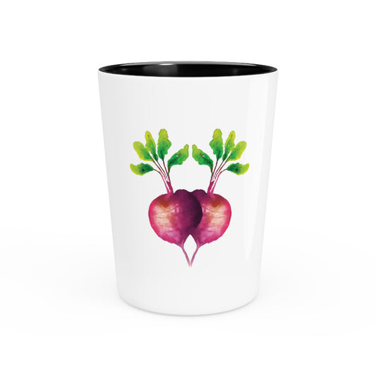 Beet Vegetable Tee Shirt Vegetarian Clothing Shot Glass