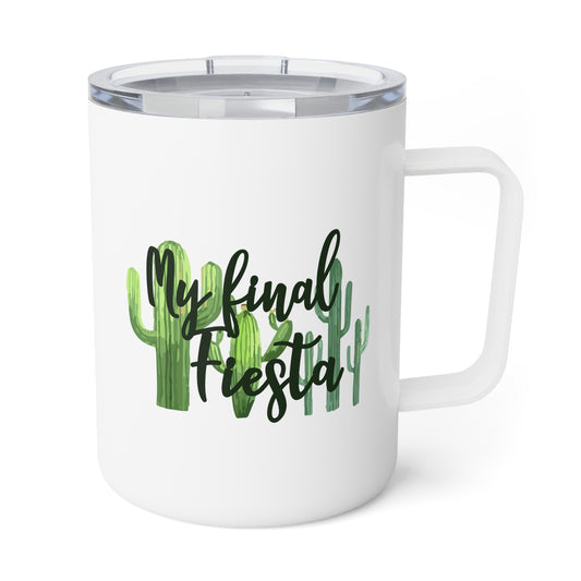 Funny Engagement Vacations Cactus Mexico Wedding Mexican Engagement Entourages Insulated Coffee Mug, 10oz