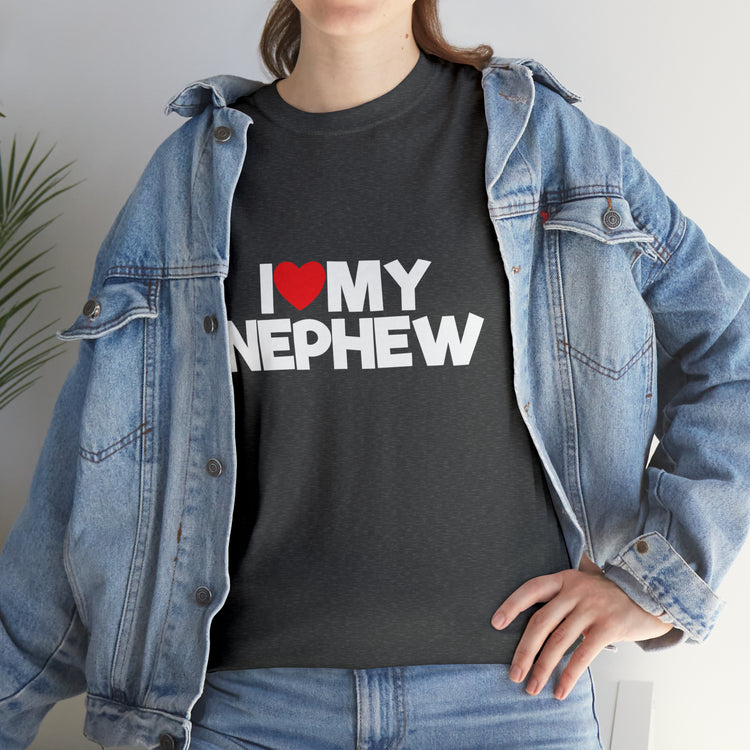 Shirt Funny Loving My Grandnephew Aunts Saying Nephew Meaningful Gift Love Family Pride T-Shirt Unisex Heavy Cotton Tee