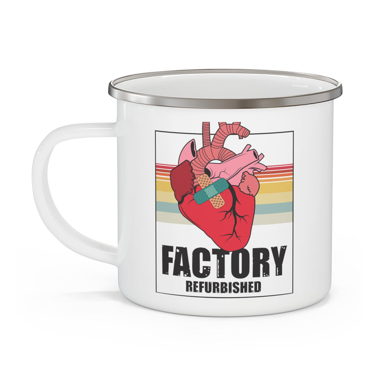 Novelty Factory Refurbished Hearts Recovering Enamel Camping Mug