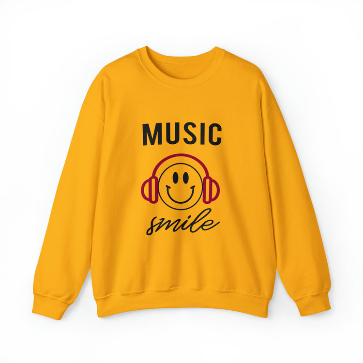 Awesome Music Lover Smiley DJ Face Awesome Unisex Crewneck Sweatshirt