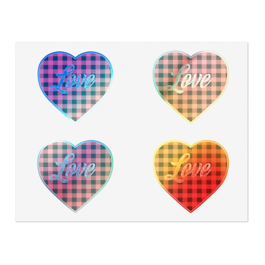 buffalo plaid heart 2 Sticker Sheets