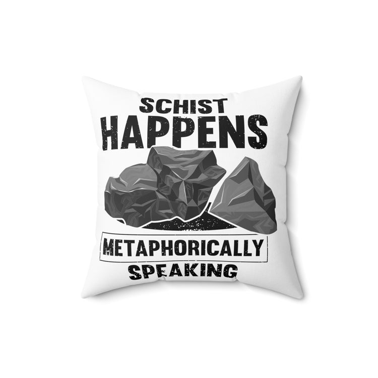 Hilarious Mineral Collector Hobbyist Hypsography Spun Polyester Square Pillow