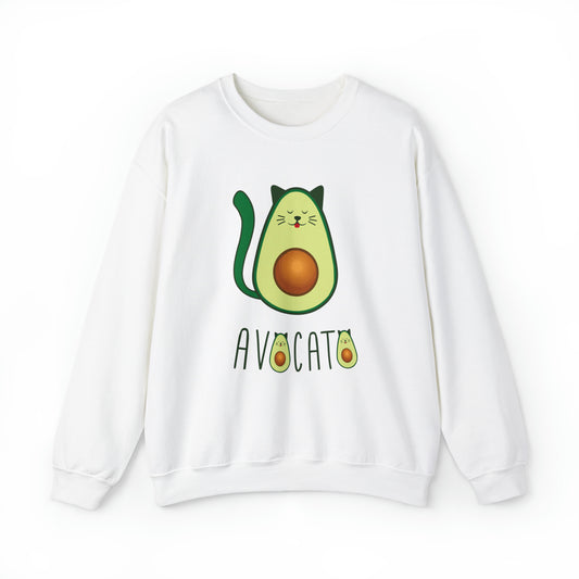 Cute Avocato For Men Women Cat Lover Unisex Crewneck Sweatshirt