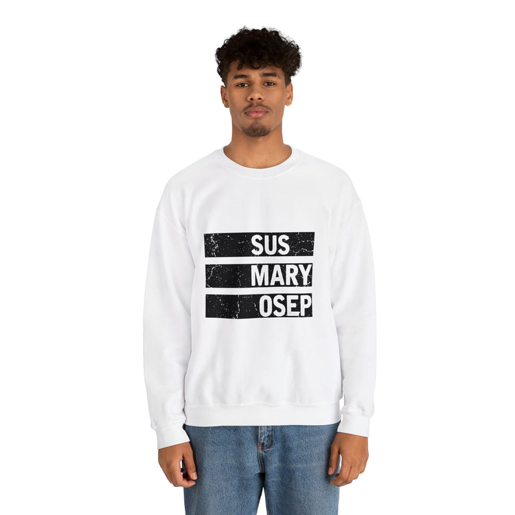 Hilarious SUS MARY OSEP Frustrated Slang Expression Asian Country Crewneck Sweatshirt