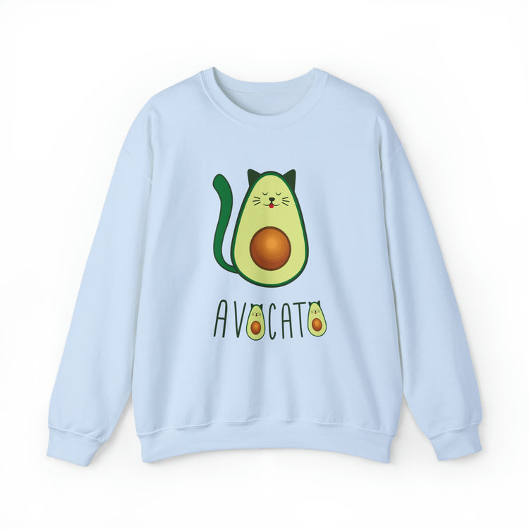 Cute Avocato For Men Women Cat Lover Unisex Crewneck Sweatshirt