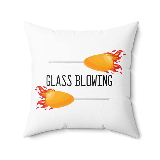 Hilarious Workplace Flamework Glasshead Internship Spun Polyester Square Pillow