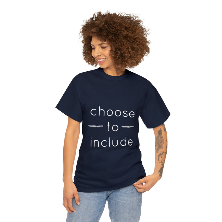 Shirt Funny Choose To Include Autism Neurodiversity Parenting Pride T-Shirt Unisex Heavy Cotton Tee