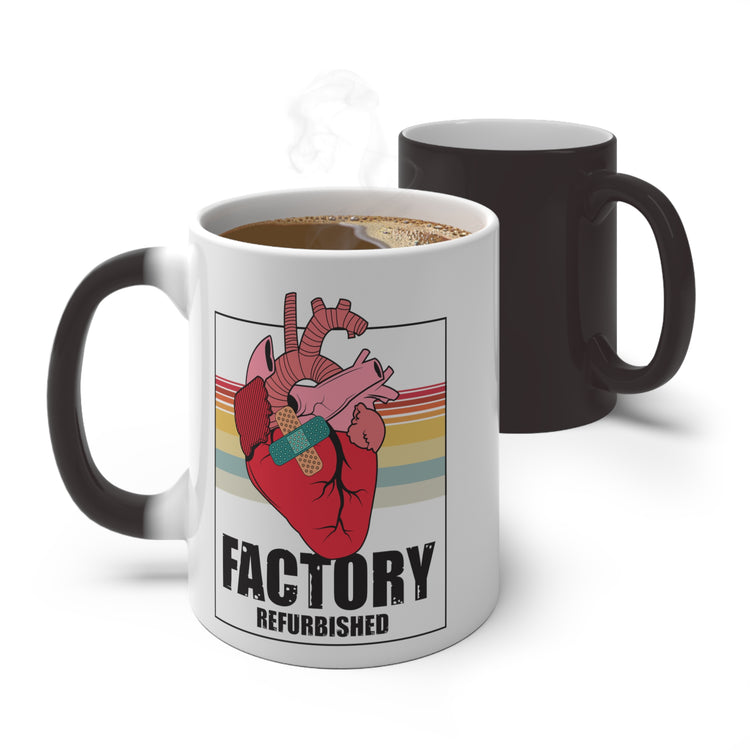 Novelty Factory Refurbished Hearts Recovering Patients Puns Color Changing Mug