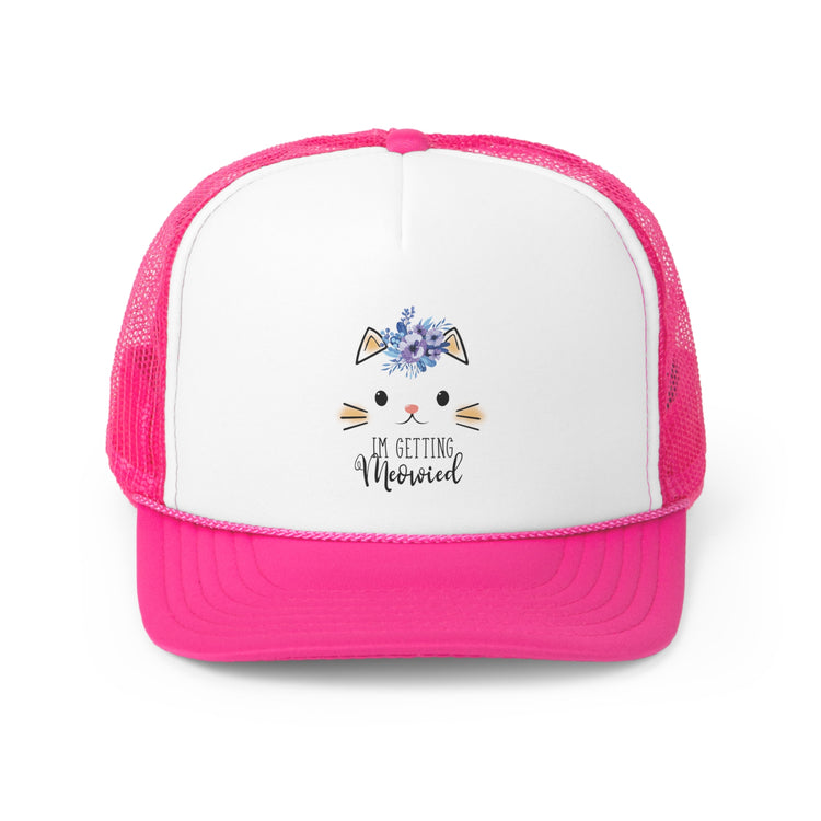 Hilarious Fiance Engagement Sarcastic Kitten Statements Humorous Nuptials Illustration Mockeries Gags Trucker Caps