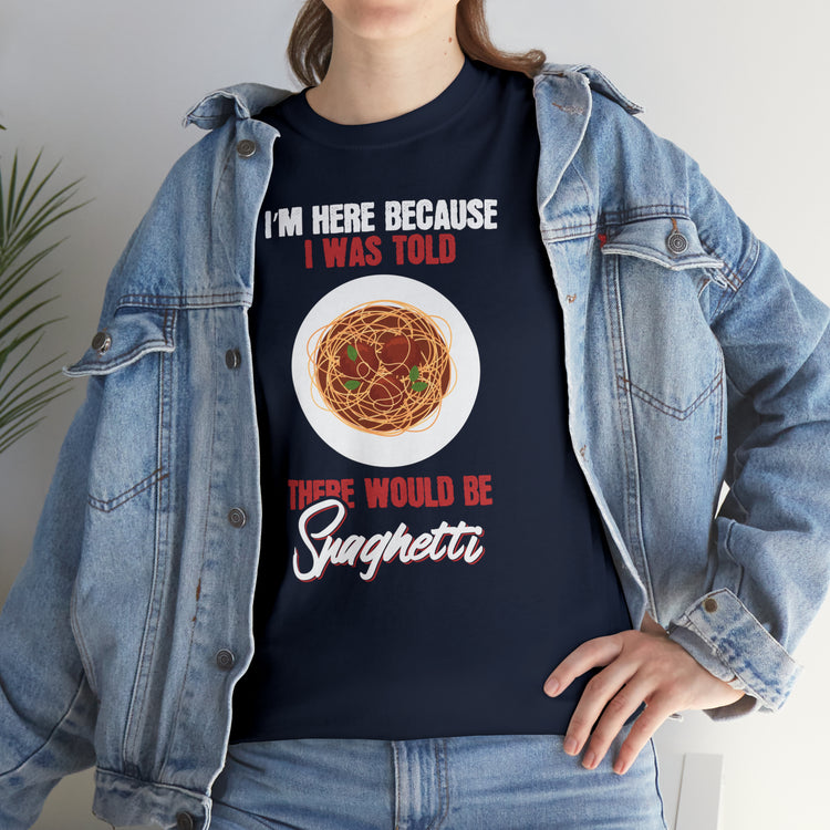 Shirt Funny Spaghetti Enthusiasts Foodie Noodle Humorous  Gags Pasta Gourmet Amusing T-Shirt Unisex Heavy Cotton Tee