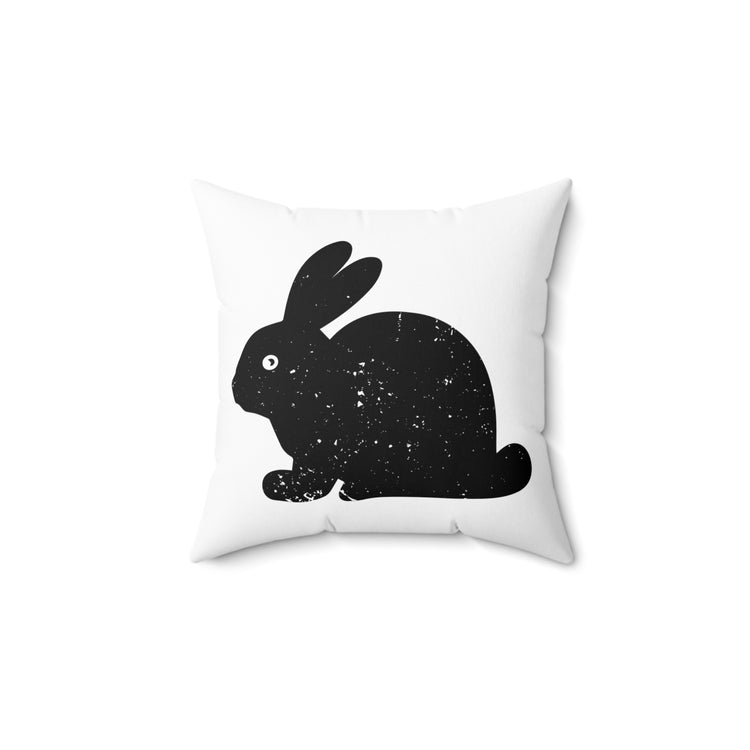 Motivational Easters Enthusiasts Bunnies Illustration Gag Spun Polyester Square Pillow