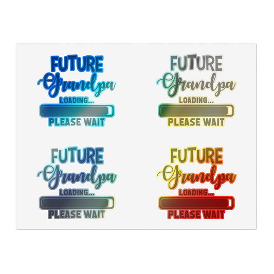 Future Grandpa Loading Please Wait Promoted To New Grandpa Gift Sticker Sheets