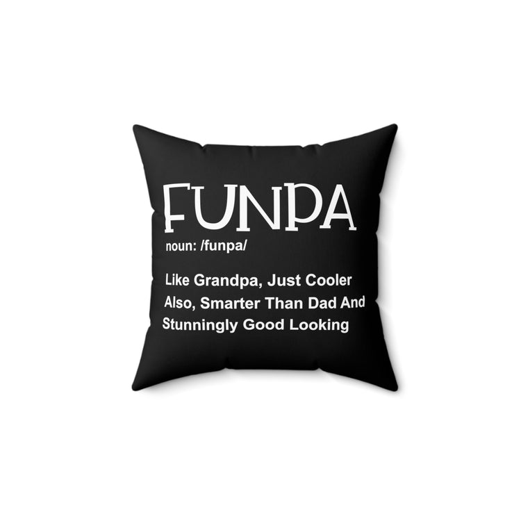 Funpa Definition Grandpa Papa Gift For Him Spun Polyester Square Pillow