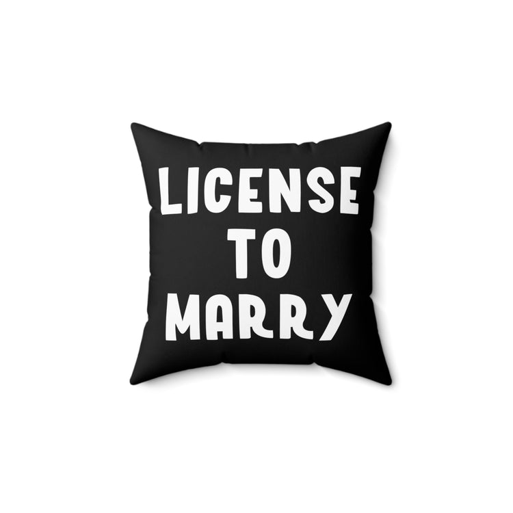 Humorous Matrimonial Officiants Sarcastic Ordained Reverends Spun Polyester Square Pillow