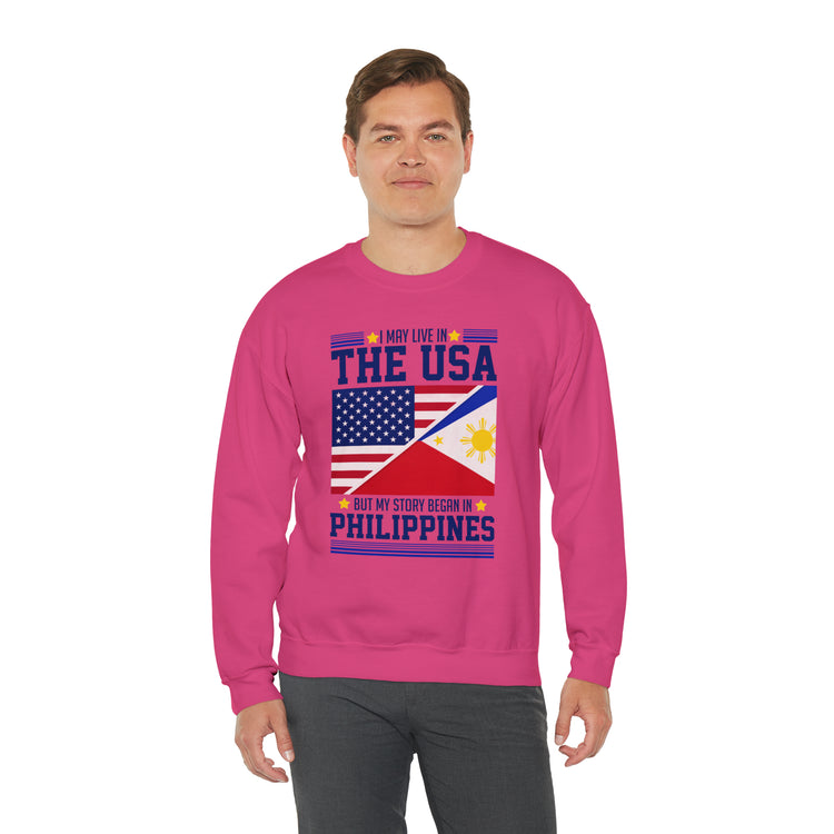 Funny American Filipinos Sarcastic Filipino Mockery USA Unisex Crewneck Sweatshirt