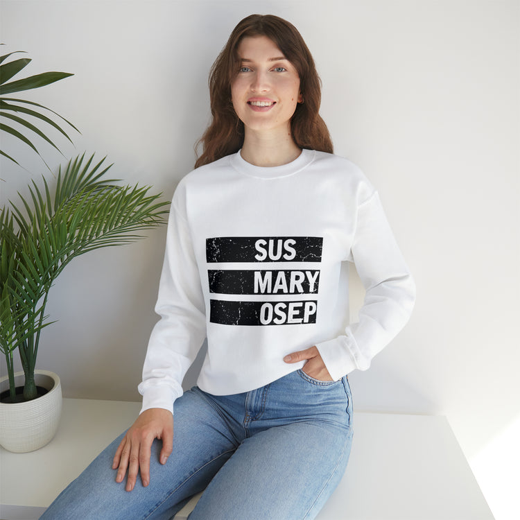 Hilarious SUS MARY OSEP Frustrated Slang Expression Asian Country Crewneck Sweatshirt