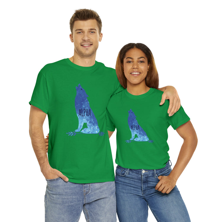 Shirt Funny Mommy And Me Shirts Wolf Animal Parent and Child  Moon T-Shirt Unisex Heavy Cotton Tee