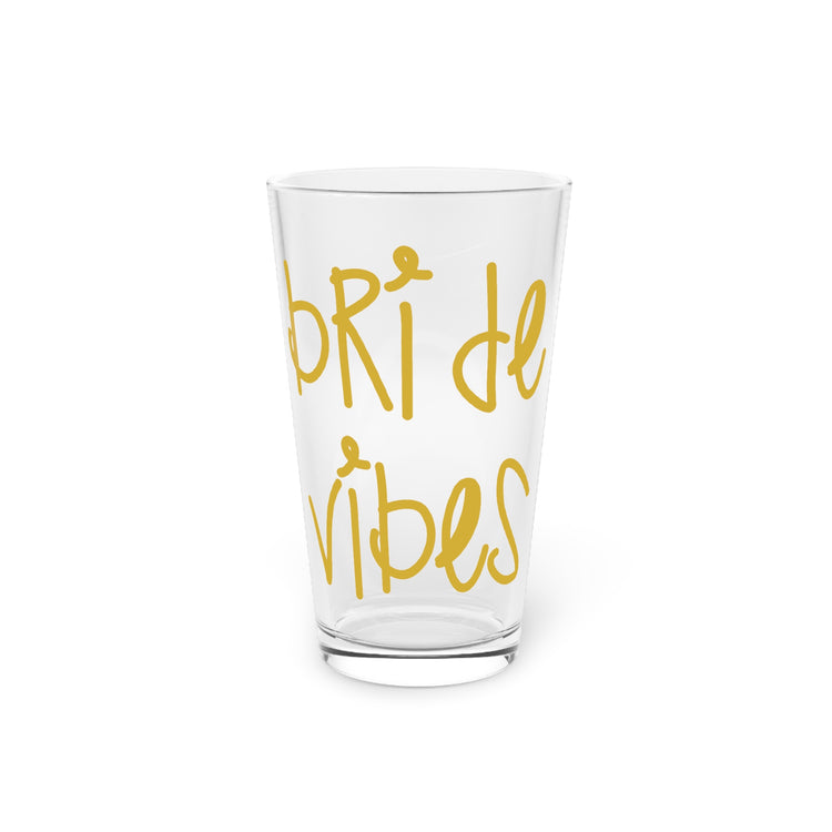 Bride Vibes Bachelorette Party Bridal Shower Gift Pint Glass, 16oz