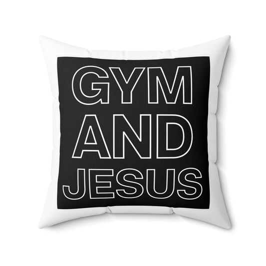 Novelty Cute Church Inspirational Cool Workout Fitness Spun Polyester Square Pillow