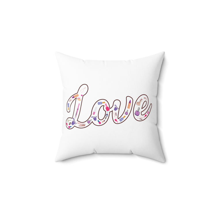 Novelty Beautician Cosmetician Cosmetics Hairdresser Manicuring Cosmetologist Aesthetician Spun Polyester Square Pillow