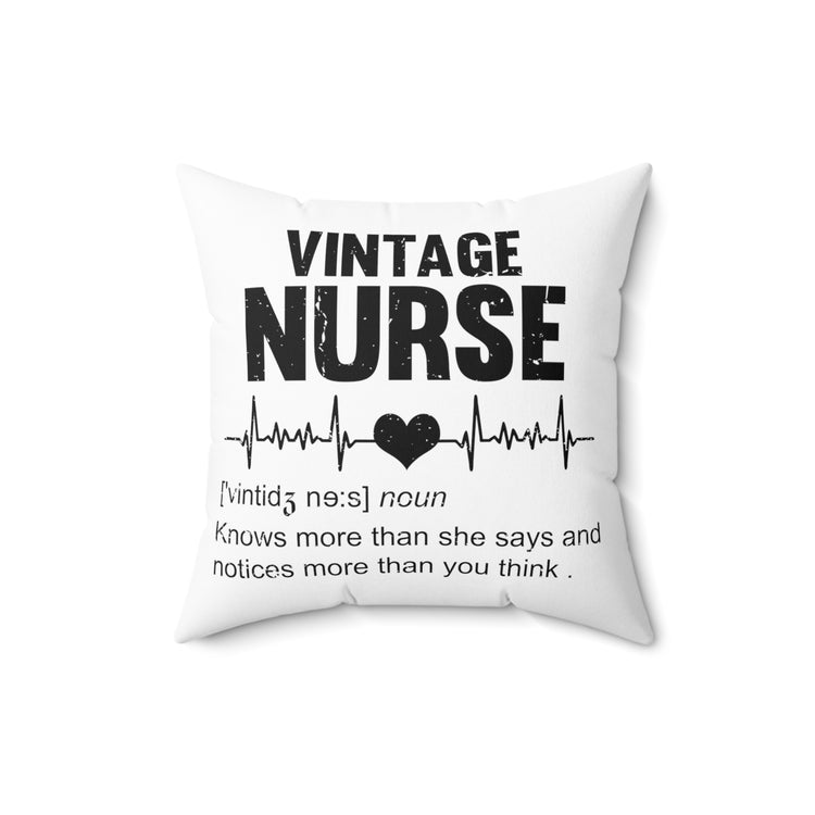 Novelty Nurse Registered  Physician  Medical Worker Hospital Caregiver Spun Polyester Square Pillow