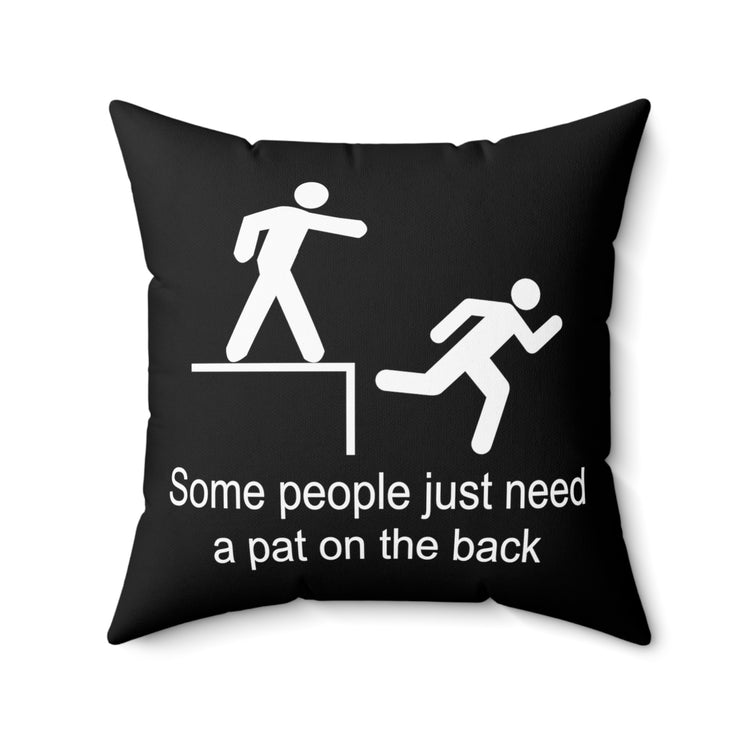 Humorous Introverts Inspirational Statements Graphic Line Hilarious Motivational Spun Polyester Square Pillow