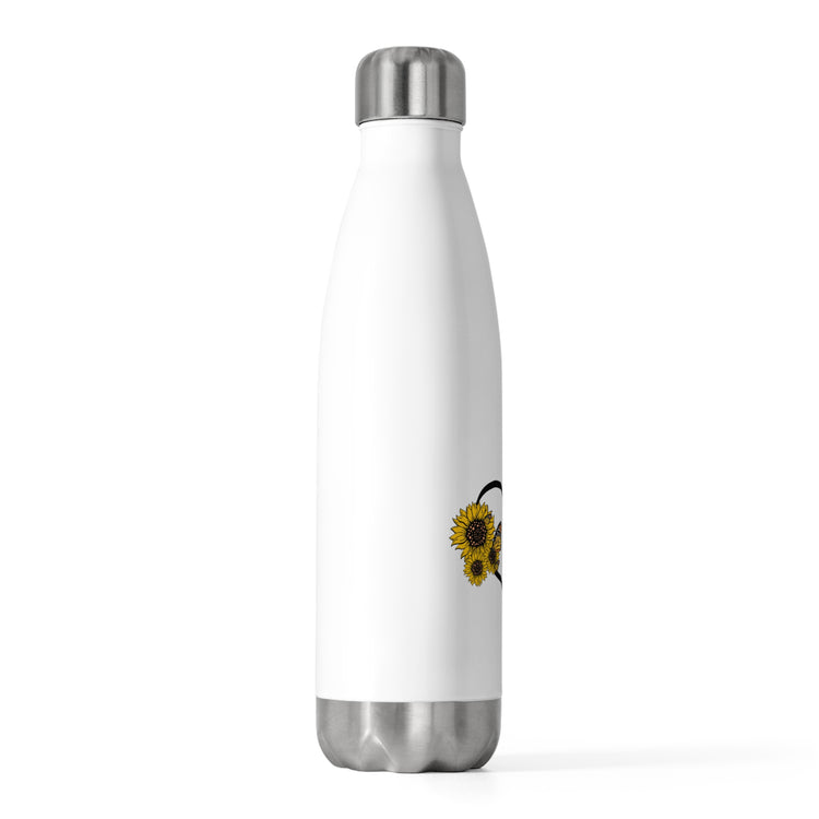 Hilarious Sunflower Heart Butterflies Bohemian Biodiversity 20oz Insulated Bottle