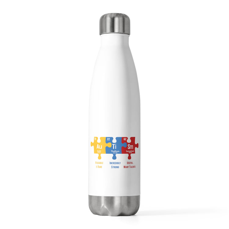 Autism Awareness Puzzle Periodic Elements Autistic Behavior Men Women T Shirt 20oz Insulated Bottle