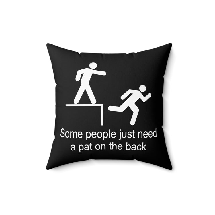 Humorous Introverts Inspirational Statements Graphic Line Hilarious Motivational Spun Polyester Square Pillow