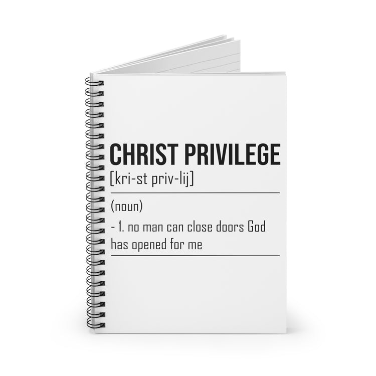 Inspirational Christianity Privileges Scriptures Line Spiral Notebook - Ruled Line