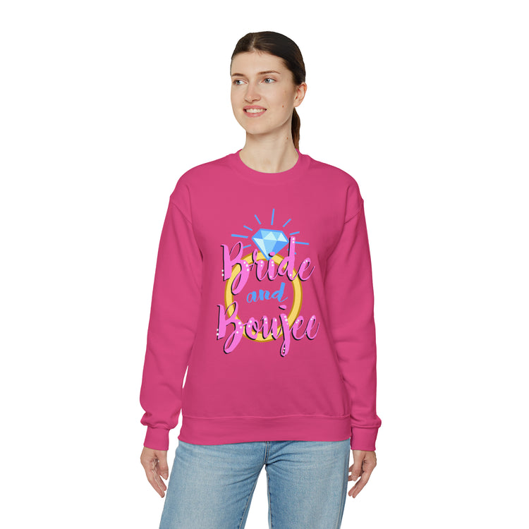 Humorous Drinking Bride Sarcastic Engagement Bridal Spouses Unisex Crewneck Sweatshirt