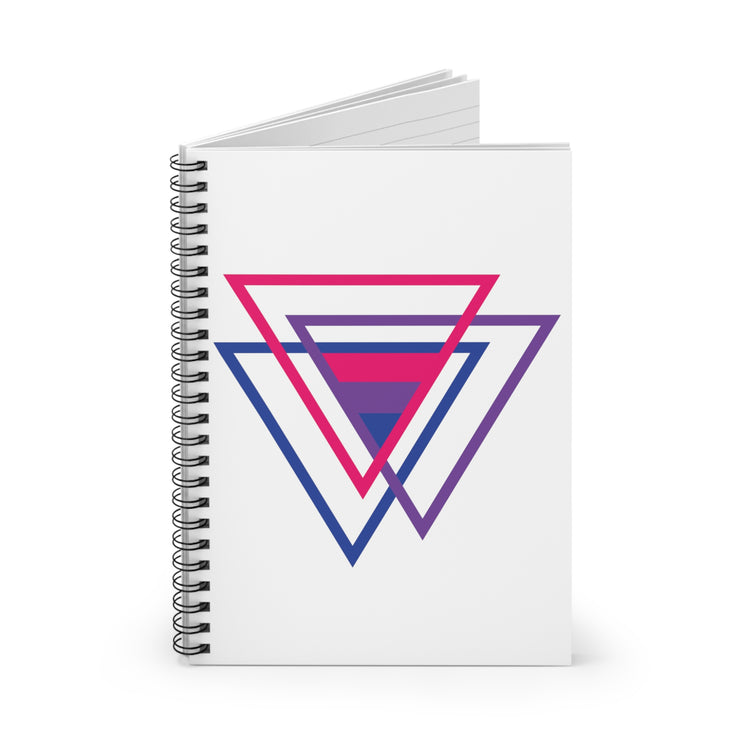 Bi Pride Bisexual Flag Triangle Spiral Notebook - Ruled Line