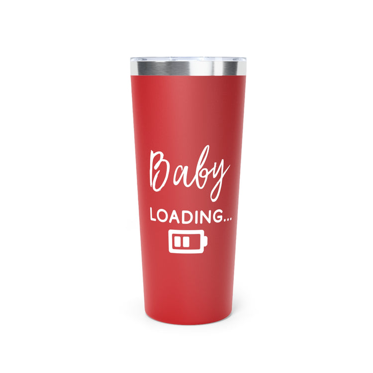 Baby Loading Funny Baby Bump Shirt Copper Vacuum Insulated Tumbler, 22oz