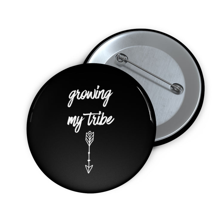 Growing My Tribe Future Mom Baby Bump Custom Pin Buttons