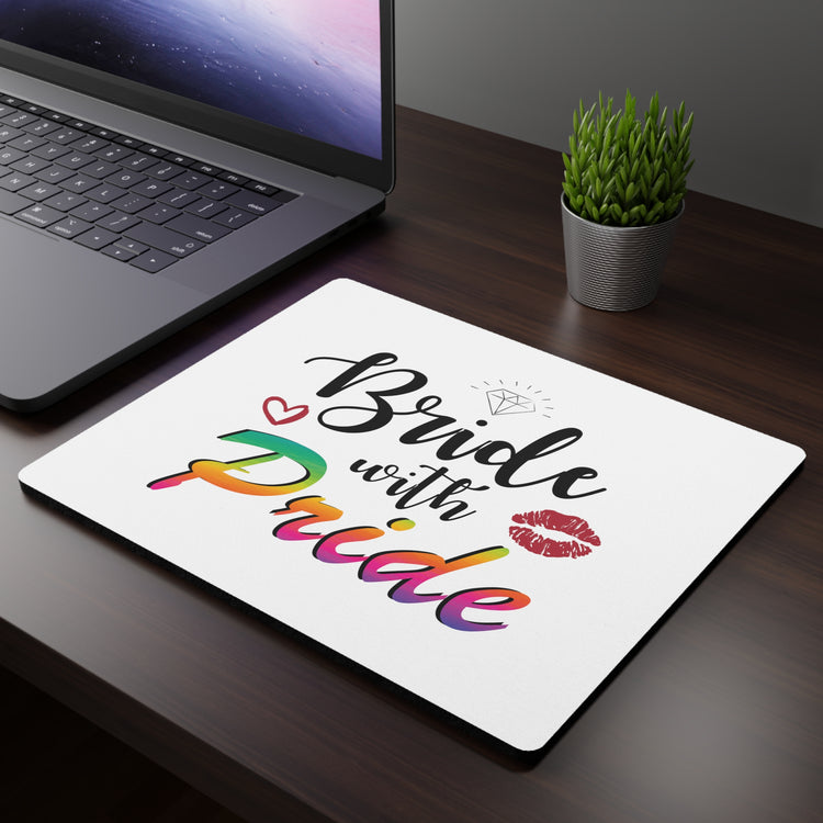 Humorous LGBTQ Bridal Appreciation Statements Graphic Puns  Hilarious Supportive Bridesmaid Illustration Quote Rectangular Mouse Pad