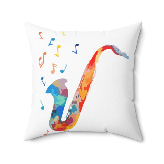 Hilarious Clarinet Trombone Flute Sax Musician Spun Polyester Square Pillow