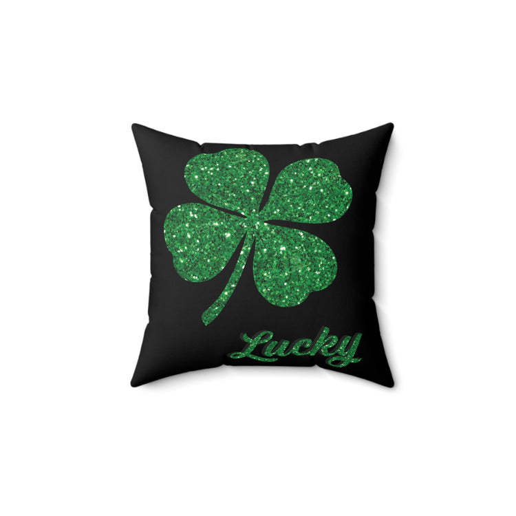 lucky shamrock Spun Polyester Square Pillow