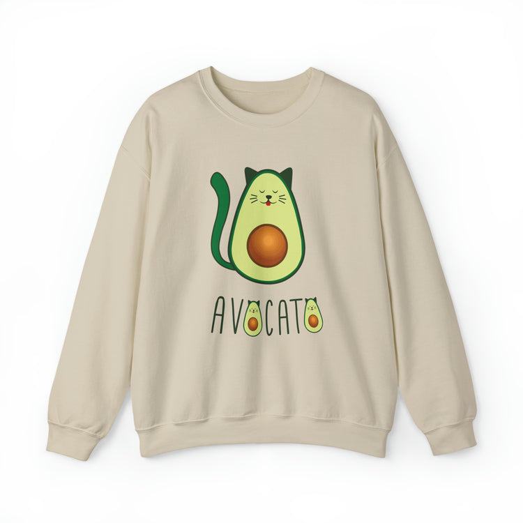 Cute Avocato For Men Women Cat Lover Unisex Crewneck Sweatshirt